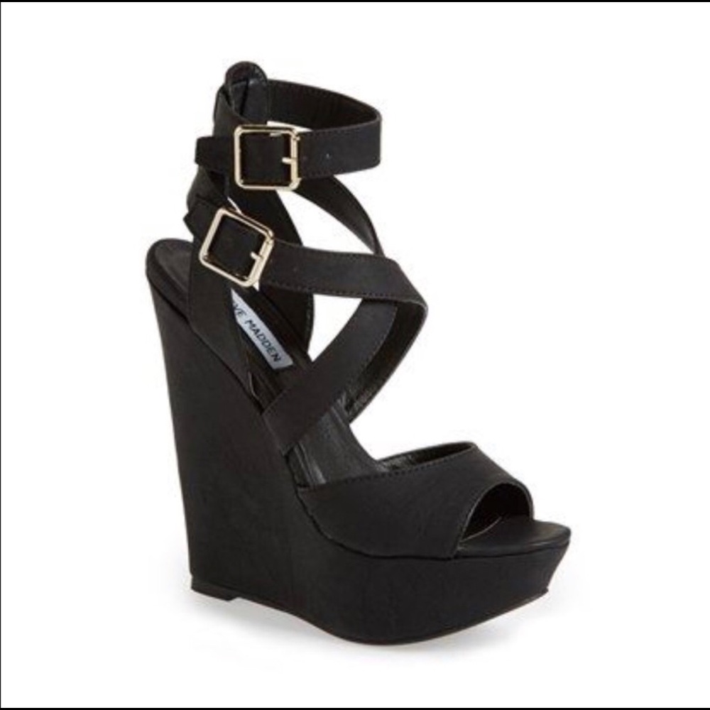 Black Steve Madden wedges